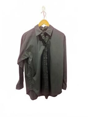 NEW MITTOSHOP women's poplin button up shirt in black